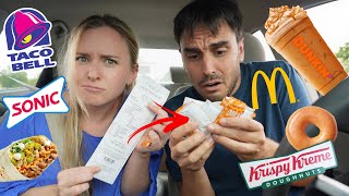 Ordering What The Person in Front of Us Orders for 24 Hours!