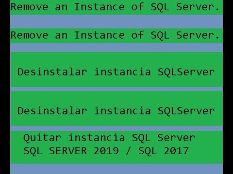 Remover Instancia SQL SERVER 2017/2012/2019 Remove SQL instances - YouTube