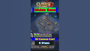 Clash of Clan Builder Hall 6 Stars ⭐️⭐️⭐️⭐️⭐️⭐️ with 8 Cannon Carts