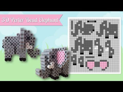 cute elephant perler bead pattern, Cute elephant perler bea…