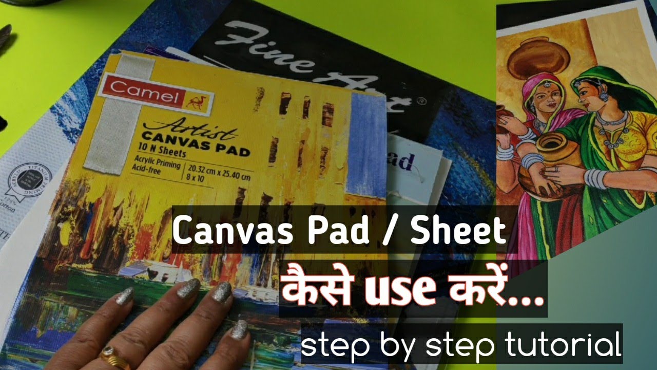 How to Use Canvas pads / Sheets for painting Oil or Acrylic painting step  by step complete process 