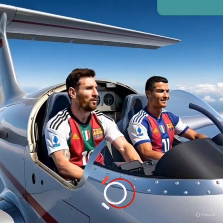 Ronaldo and Messi driving the aeroplane ️ ️🛫.... #ronaldo #messi # ...