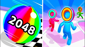 Ball Run 2048 Vs Layer Man 3D 💘💝💖 Walkthrough all levels Gameplay GH7813