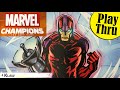 How to Play MARVEL CHAMPIONS the Card Game - Taking on Klaw with Black Panther and Spider-Man