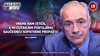 INTERVJU: Milo Lompar - Vreme ističe, ćutanjem postajemo saučesnici sopstvene propasti! (6.6.2023)