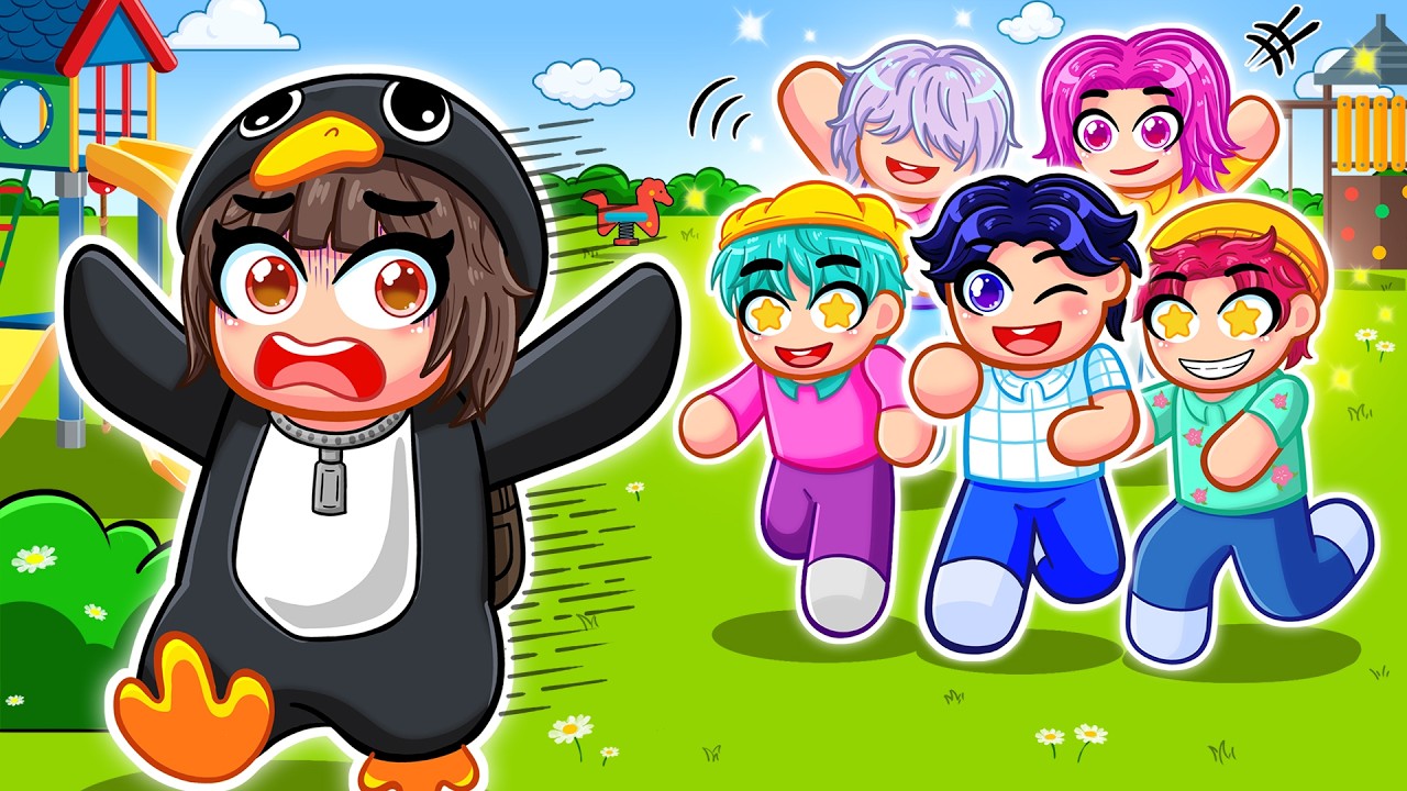 ¡El PINGÜINO GUGU GAGA es PERSEGUIDO por FANBOYS LOCOS en Roblox! | Kpop Demon Hunters