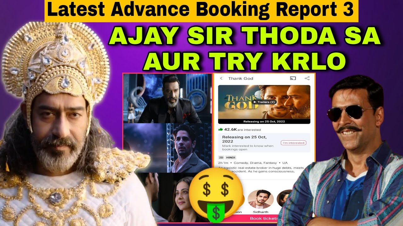 Thank God Latest Advance Booking Report 3|Total Tickets Count|Thank God