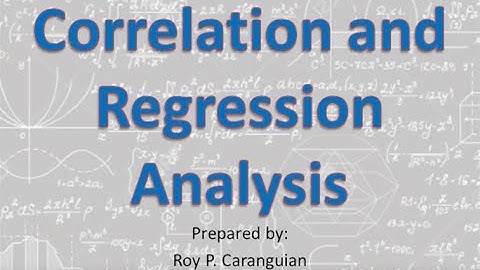 Correlation and Regression Analysis | TAGALOG