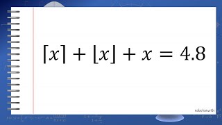 Algebra: Another Floor-Ceiling Combo