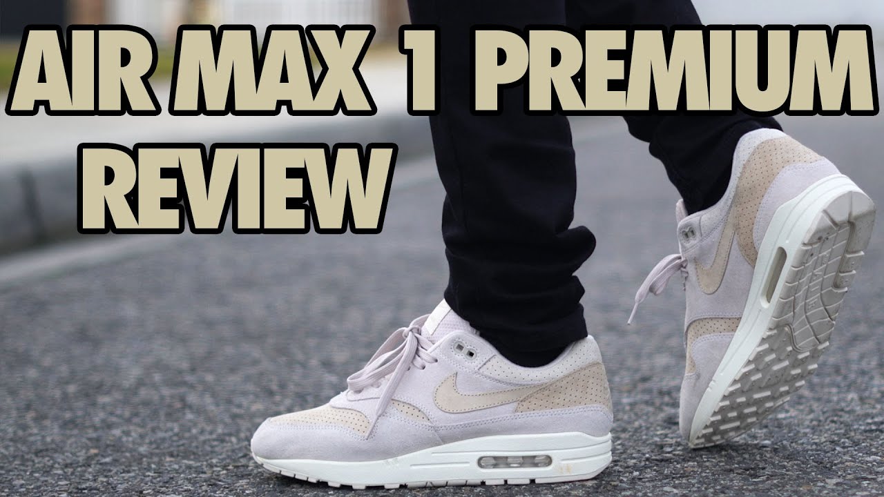 nike air max 1 premium trainers in tan