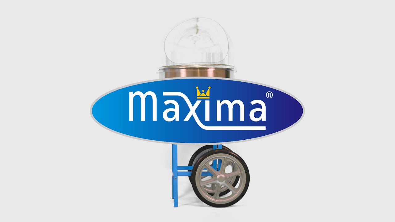 Maxima Candy Floss Machine - Ø 52cm - Blue - with Cart - Cleaning Instructions