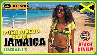 Puerto Seco Beach Discovery Bay Jamaica 🇯🇲 (Perfect family beach!) 4K Walking Tour/Beach Walk&Review