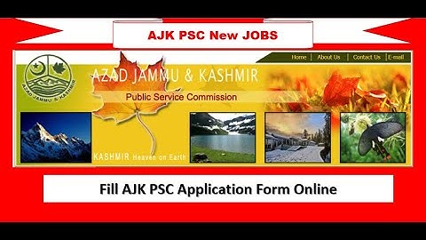 How to Fill Online Application For AJK PSC  | AJK PSC Jobs