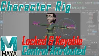 Character Rig Locked & Keyable Attributes in MAYA | How to control Rig with custom attributes