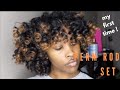 PERM ROD SET ON STRETCHED NATURAL HAIR | SHOOK ! | First time