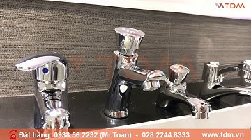 TDM.VN | Review vòi lavabo bán tự động Caesar B054CU (B054 CU) nước lạnh gắn chậu rửa mặt công cộng