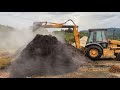 Turning the compost pile