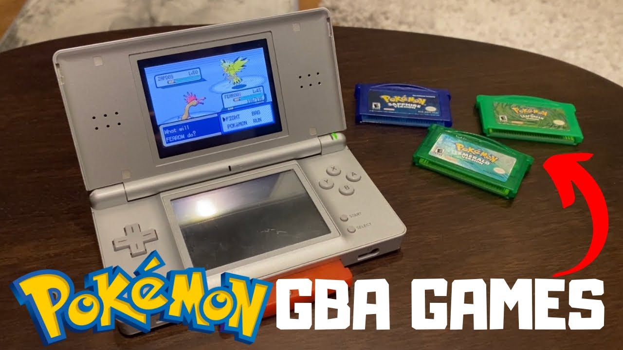 Pokemon Classic Game Boy Advance Games On The Ds Lite Fire Red Leaf Green Emerald And Sapphire Youtube