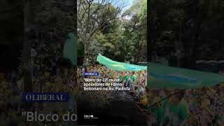 Bloco do 22 reúne apoiadores de Flávio Bolsonaro na Av. Paulista