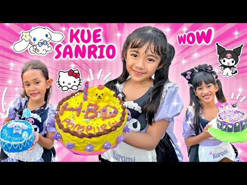 SAMANTHA DISTA QAIREEN CHALLENGE BIKIN KUE SERBA SANRIO VIRAL KUROMI CINNAMOROLL POMPOMPURIN MELODY