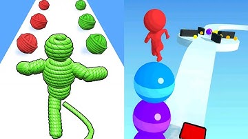 Rope Man Run VS Stack Rider Max All Levels Gameplay Android,iOS NEW UPDATE