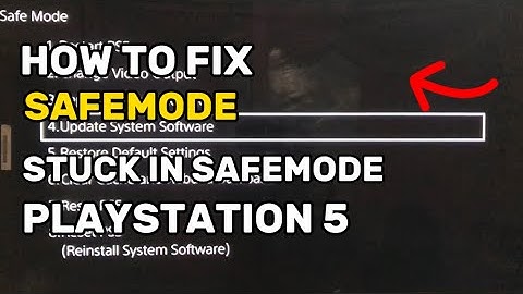 How To Fix PS5 Stuck In Safemode Error Only Option 7 Or 8 PlayStation 5