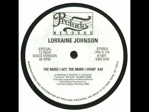 Lorraine Johnson – The More I Get, The More I Want (1977) - YouTube