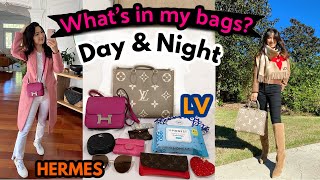 WHAT’S IN MY BAGS? | H CONSTANCE 18 \& LV ON THE GO MM -MINI REVIEW  QUICK Q \& A | WINTER | CHARIS❤️