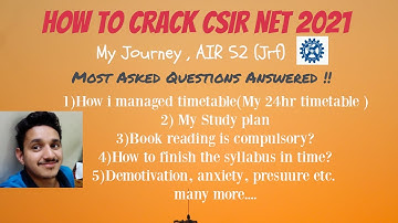 How to Crack Csir net June 2021|How I Cleared Net Exam|24 hr Study Plan |Syllabus Completion on Time