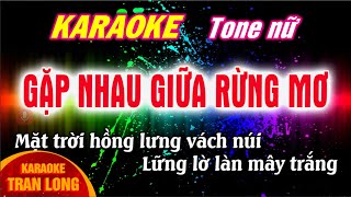 Gặp nhau giữa rừng mơ karaoke tone nữ (G#m) | karaoke Tran Long