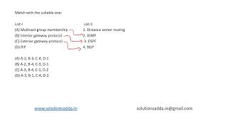ISRO 2017 MAY | CN | ROUTING PROTOCOLS | SOLUTIONS ADDA | TEST SERIES | EXPLAINED BY ISRO AIR-1