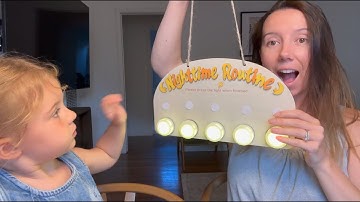 Bedtime Routine Chart for Toddlers, Wooden Visual Schedule Board for Kids, Preschoolers