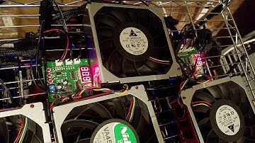 Server fan controller on mining rig - 4 PWM fans, 4 temp sensors