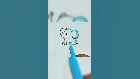 easy rule to draw an elephant #shortvideo #viral #elephant #drawing #satisfying #creativity