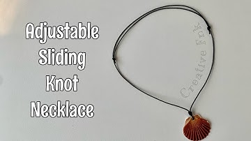 Adjustable sliding knot necklace - How to make a pendant cord with Twine/thread/cord