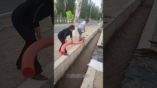 How Do Chinese Farmers Irrigate Their Fields By Inserting A Thick Pipe Into A Canal  short