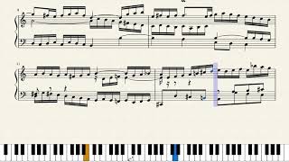 BWV 787 - Sinfonia 1 - Johann Sebastian Bach - Piano - Music Sheet Partiture - Tutorial