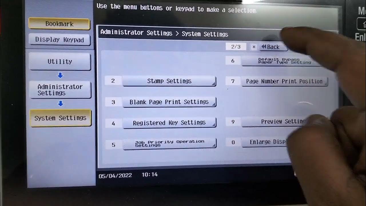 How to enable the USB print/scan option in konica minolta model Bizhub