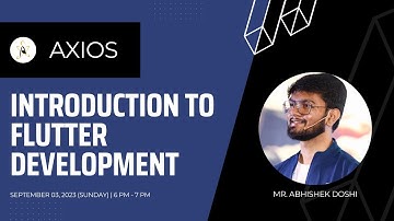 Introduction to Flutter Development: An Exclusive Session with GDE Abhishek Doshi