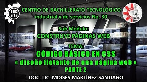 Diseño Flotante de Página Web en HTML personalizado con código en CSS.