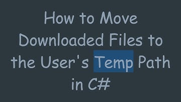 How to Move Downloaded Files to the User