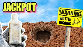 Ancient Treasures Found at 100 Year OLD Dump - Bottle Digging 🔥 #vintage #archaeology #mudlarking