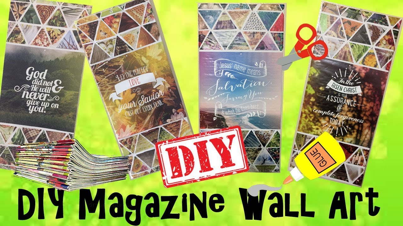 DIY Magazine Wall Art ZenHouse Vlogs YouTube