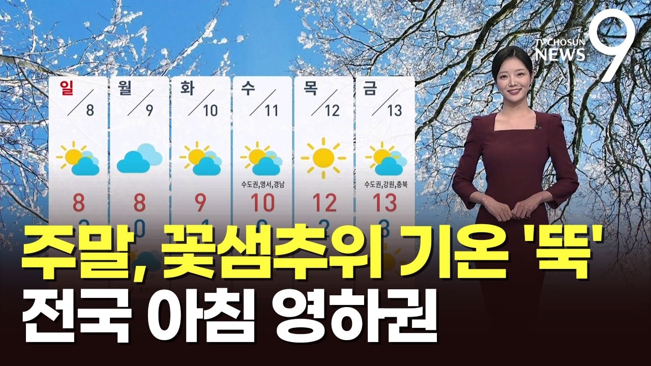[날씨] 주말, 꽃샘추위 기온 '뚝'…전국 아침 영하권 [뉴스9]