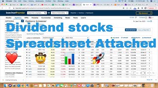 Dividend Stock Spreadsheet attached (Put options scanner 12%+ annualized returns)