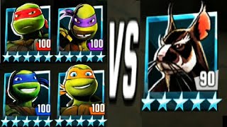 Teenage Mutant Ninja Turtles legends from the cartoon against teacher Splinter