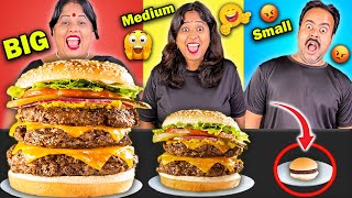 BIG VS MEDIUM VS SMALL FOOD CHALLENGE ! Extreme Funny Food Challenge | Street Food