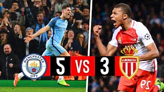 Manchester City Vs As Monaco 5-3 Extended Highlights And Goals Ucl 201617