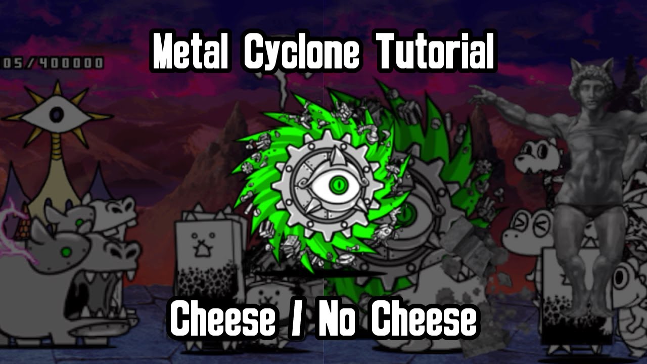 Battle Cats - Attack on Titanium - Metal Cyclone Tutorial Cheese/No Cheese