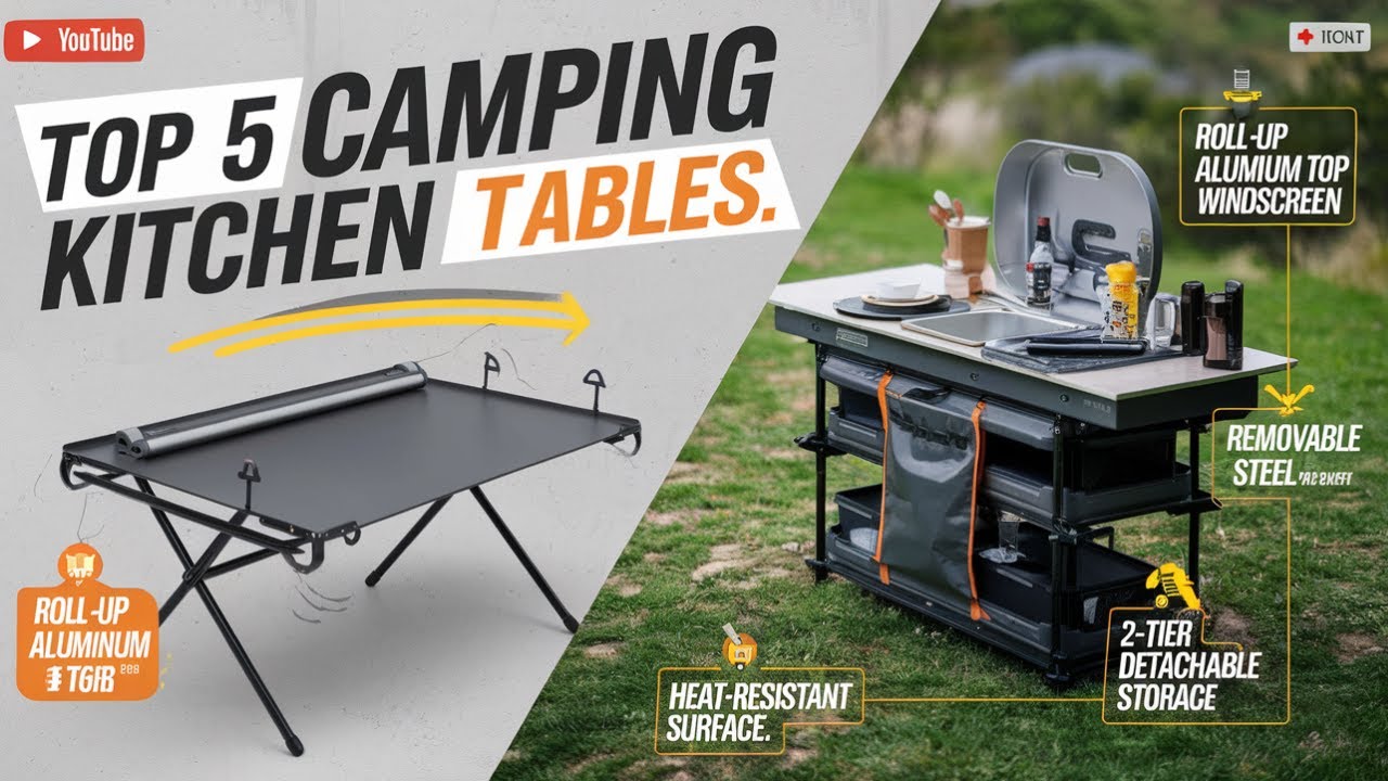 Best Camping Kitchen Tables for Easy & Organized Outdoor Cooking! - YouTube